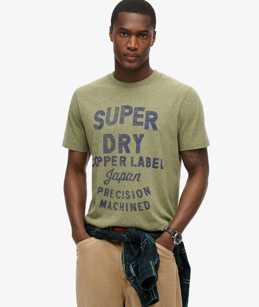 SUPERDRY COPPER LABEL WORKWEAR TEE - HUSHED OLIVE GRIT