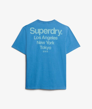 SUPERDRY CORE LOGO CITY TEE - Monaco Blue