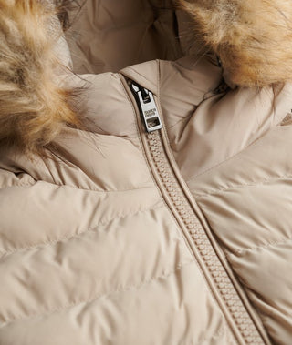 SUPERDRY FUJU FAUX FUR DOODED GELET - Chateau Grey