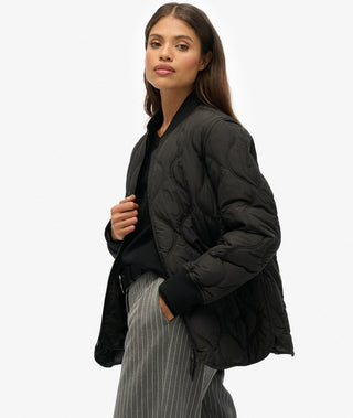 SUPERDRY SHORT QUILTED LINER JACKET - Black