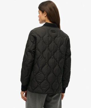 SUPERDRY SHORT QUILTED LINER JACKET - Black