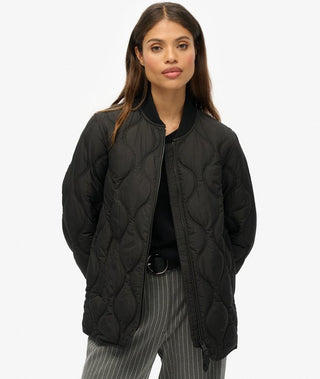 SUPERDRY SHORT QUILTED LINER JACKET - Black