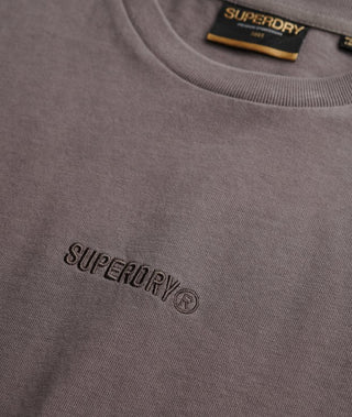 SUPERDRY MICRO LOGO TEE - Dark Pebble Grey