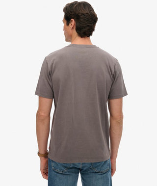 SUPERDRY MICRO LOGO TEE - Dark Pebble Grey