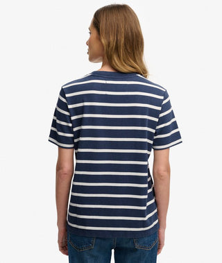 SUPERDRY - HERITAGE HAMPTONS STRIPE TEE - Navy Stripe