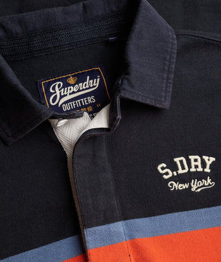 SUPERDRY VINTAGE ATHLETIC RUGBY TOP - Navy