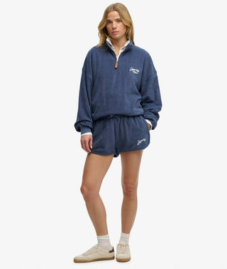 SUPERDRY - HERITAGE TERRY SHORTS - Vintage Indigo