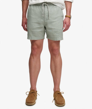 SUPERDRY - MERCHANT LINEN SHORT - Bay Green