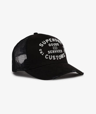 SUPERDRY - GRAPHIC BASEBALL CAP - BLACK/BLACK