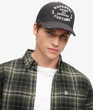 SUPERDRY - GRAPHIC BASEBALL CAP - BLACK/BLACK