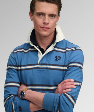 SUPERDRY - VINTAGE ATHLETIC RUGBY - Blue Stripe