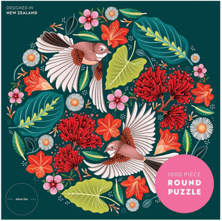 PUZZLE ROUND -  CHIRPY FANTAILS 1000 PCE