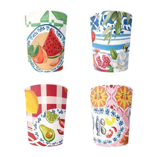 ITALIAN SUMMER SET OF 4 - MELAMINE CUPS