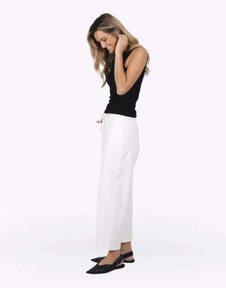 MONACO LEO BARREL JEANS - White