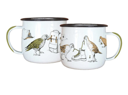 ENAMEL MUG WOLFKAMP & STONE - BIRDS