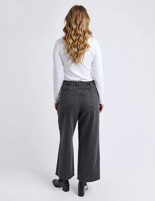 FOXWOOD ZARIA PLEAT JEAN - Washed Black