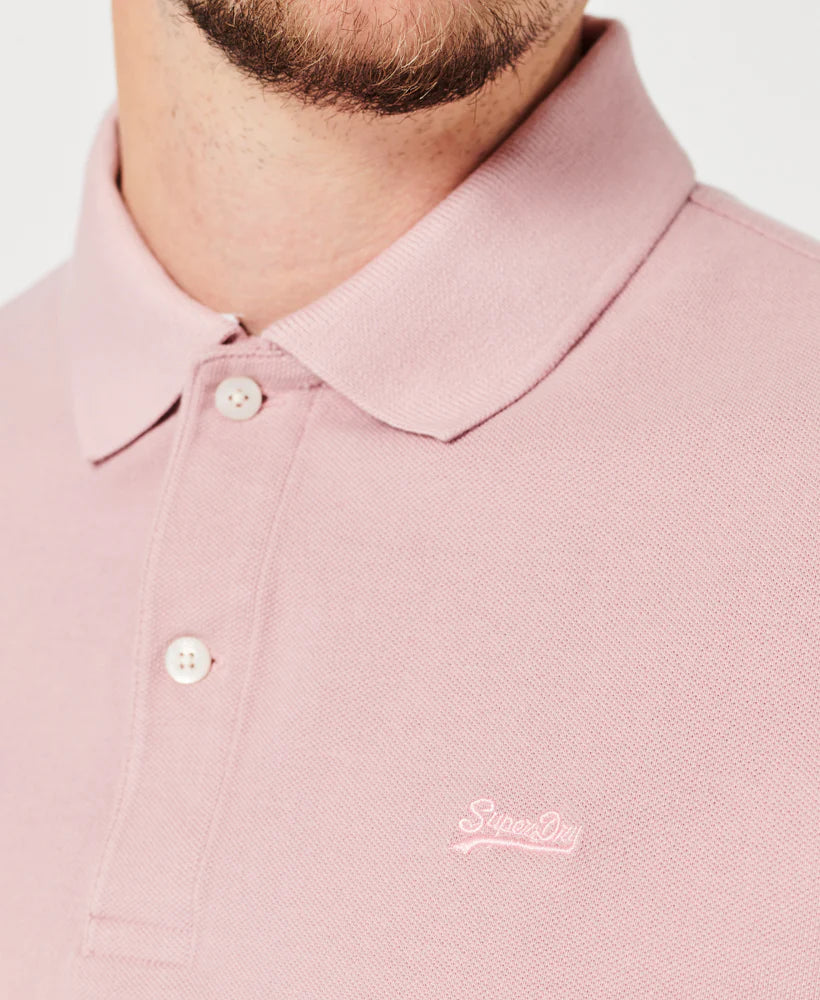 SUPERDRY - MENS VINTAGE PIQUE RELAX POLO - Soft Pink