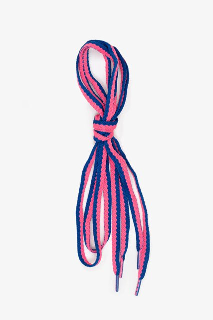 ANTLER SHOELACES - Pink & Blue Stripe