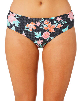 SEA LEVEL - MAURITIUS MID BIKINI PANT BLACK / FLORAL