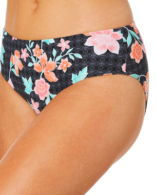 SEA LEVEL - MAURITIUS MID BIKINI PANT BLACK / FLORAL