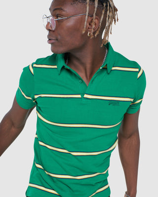 SUPERDRY-Academy Stripe Polo Varsity Green