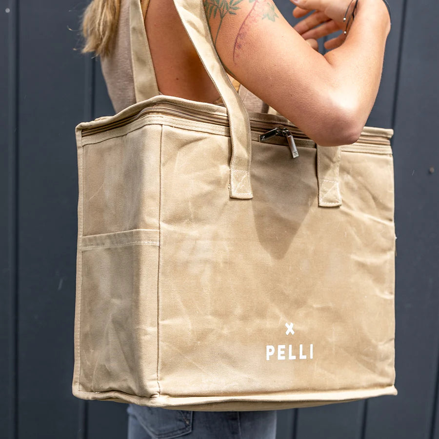 PELLI Chill Homie' Large Cooler Bag - Waxed Canvas