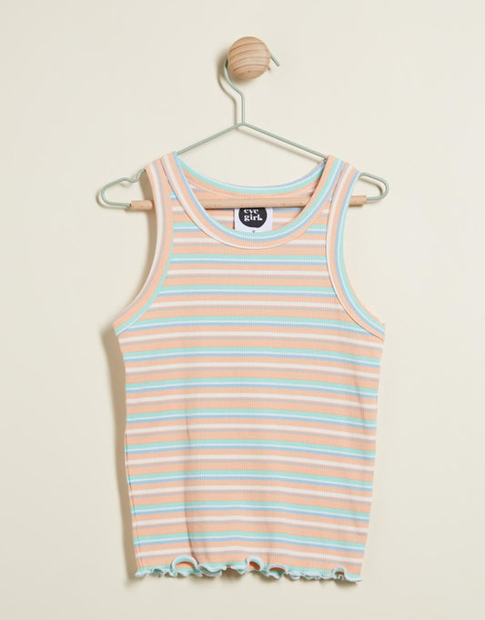 EVE GIRL STEVIE RIB TANK - Stripe