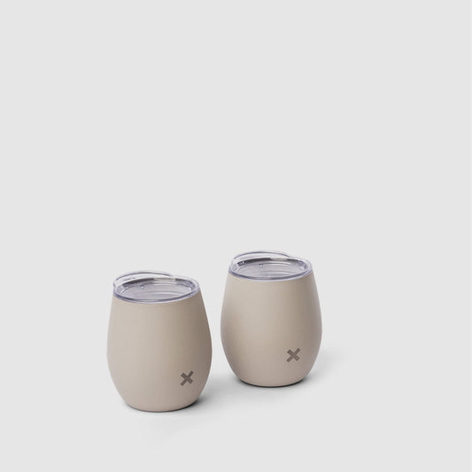 PELLI 'Sip and Dip' - Insulated Wine Tumblers - Sand